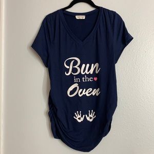 Bun in the oven maternity shirt